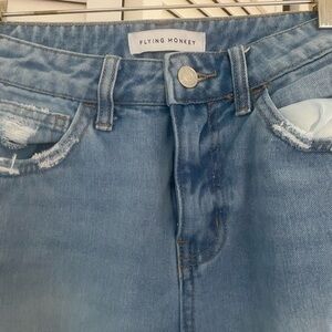 Flying monkey Jeans. Light Blue Distressed Women's Jeans